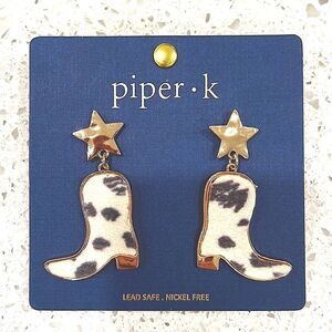 New Piper-K Cowboy Boots Earrings